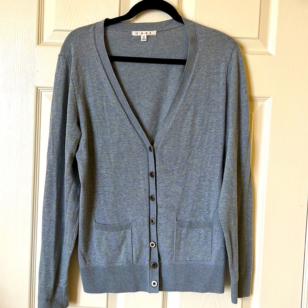 CAbi #190 light blue cardigan sweater